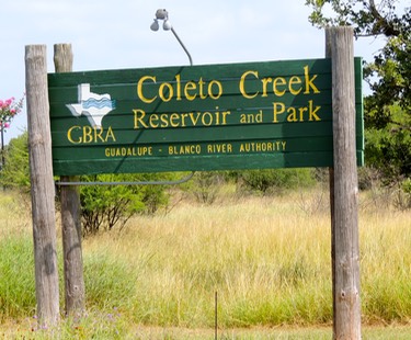 Entrane to Coleto Creek Reservoir & Park