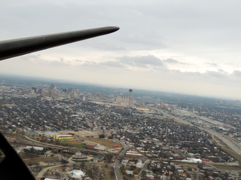 View of Downtown San Antonio from the B17 copy